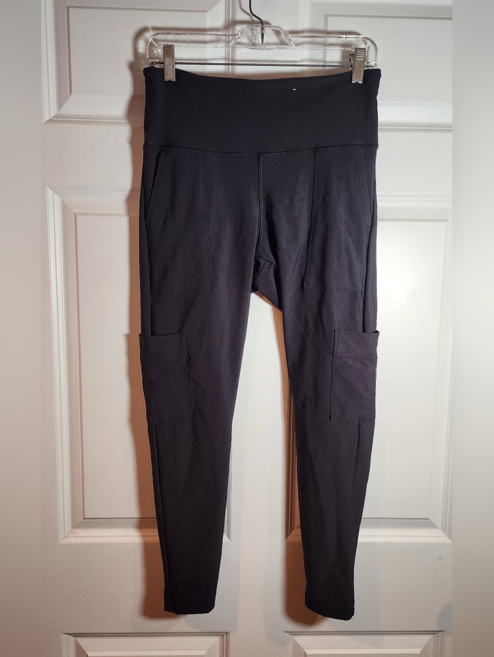 Old Navy Active Go Dry Powersoft High-Waist Black Pocket Leggings - Women L